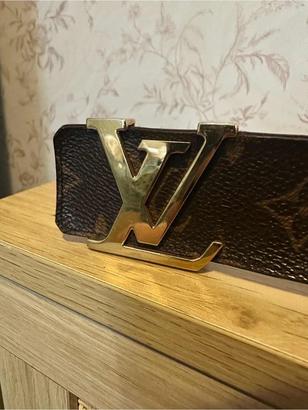 Authentic Louis Vuitton Men’s Monogram LV Belt 40mm Brown/Gold 110/44